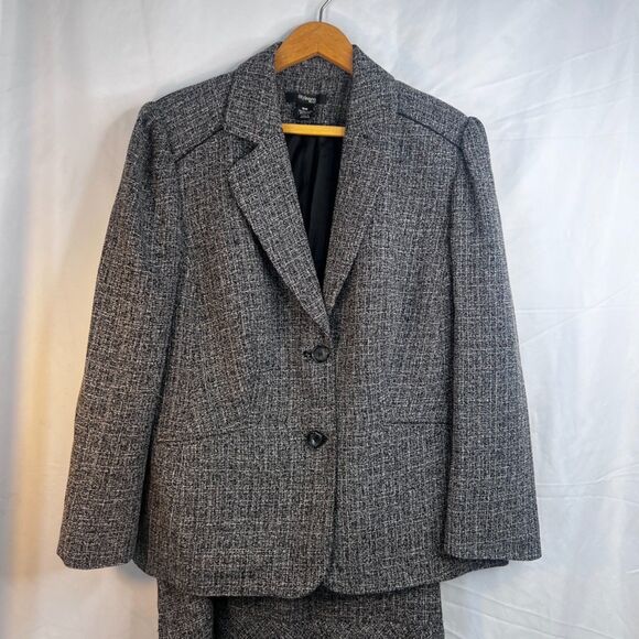 Style & Co Tweed Skirt Suit SET Tailored Career Wear Classic Boss Babe Size 16W - Picture 2 of 16